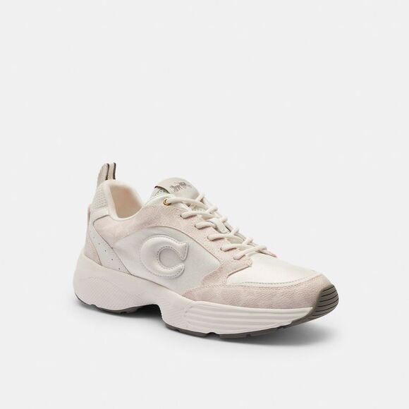 NWT Coach Outlet Strider Sneaker In Signature Canvas - Picture 1 of 6
